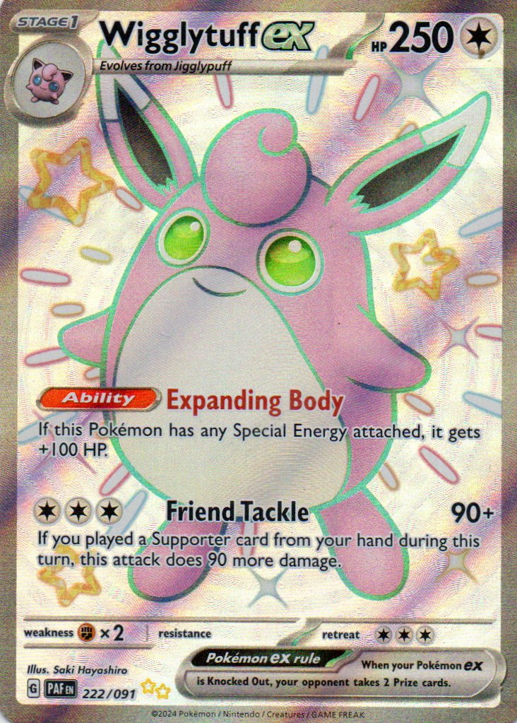 Wigglytuff ex Ingles PAF 222 Shiny ultra rare