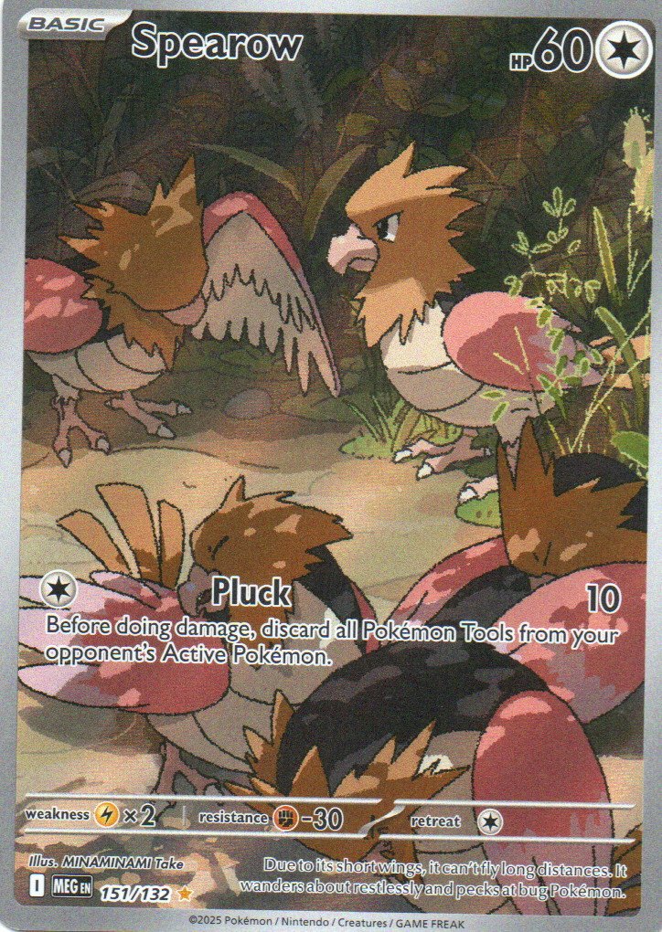 Spearow Ingles MEG 151 Illustration rare