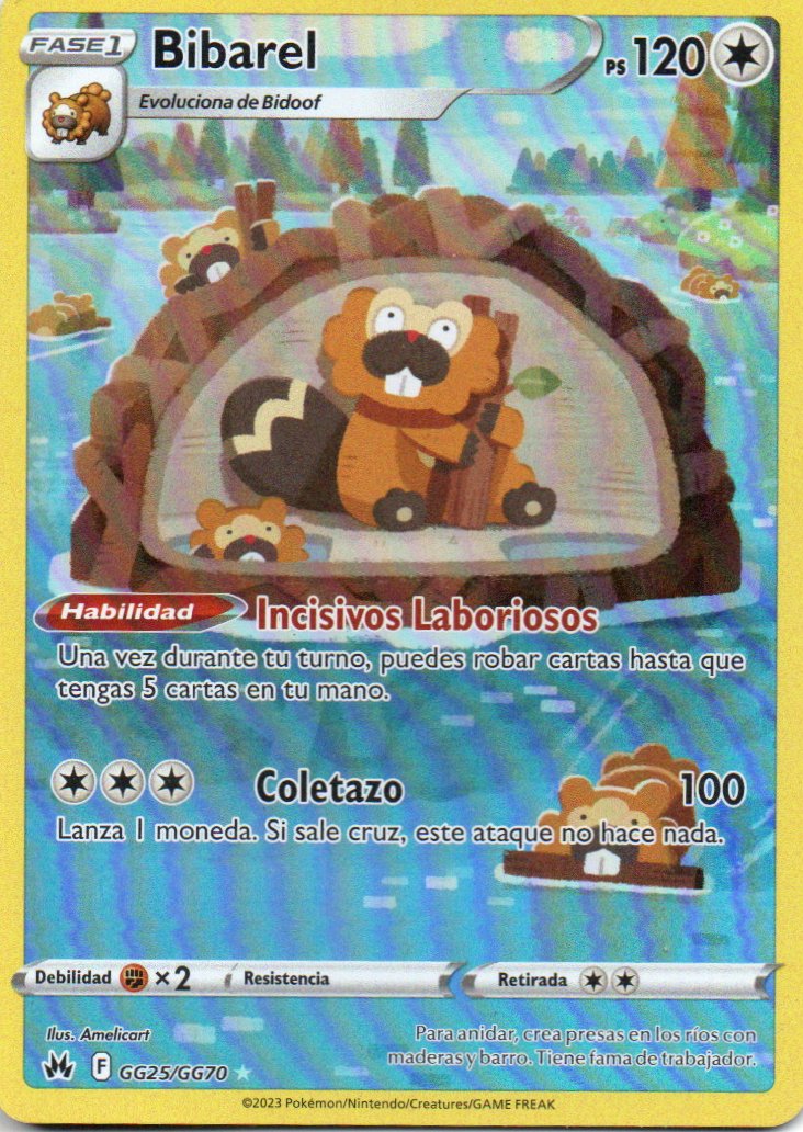 Bibarel Español GG25 ultra rare