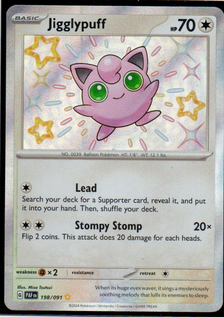 Jigglypuff Ingles PAF 198 Shiny rare