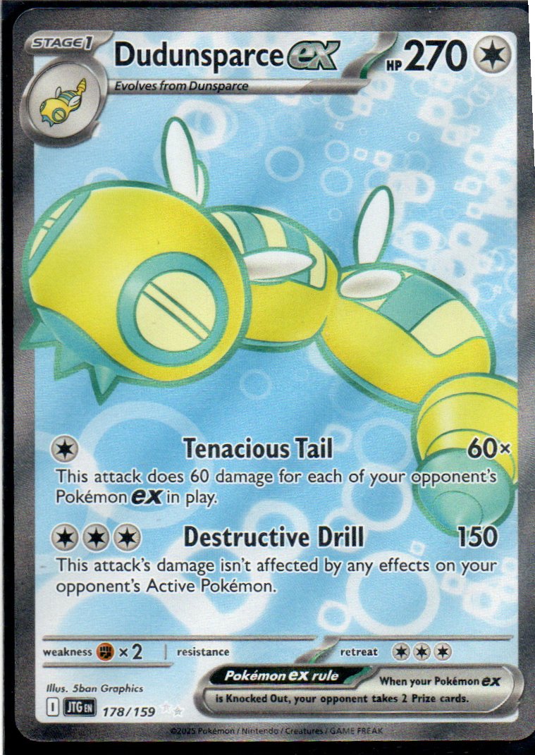 Dudunsparce ex Ingles JTG 178 ultra rare
