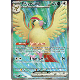 Pidgeot ex Ingles OBF 217 ultra rare