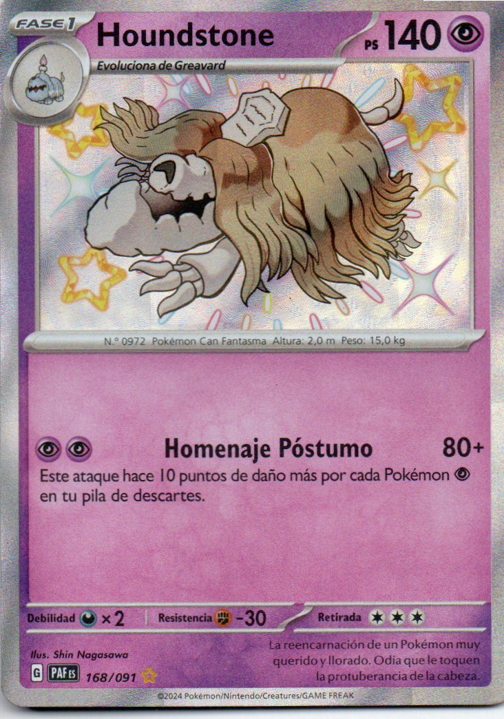 Houndstone Español PAF 168 Shiny rare