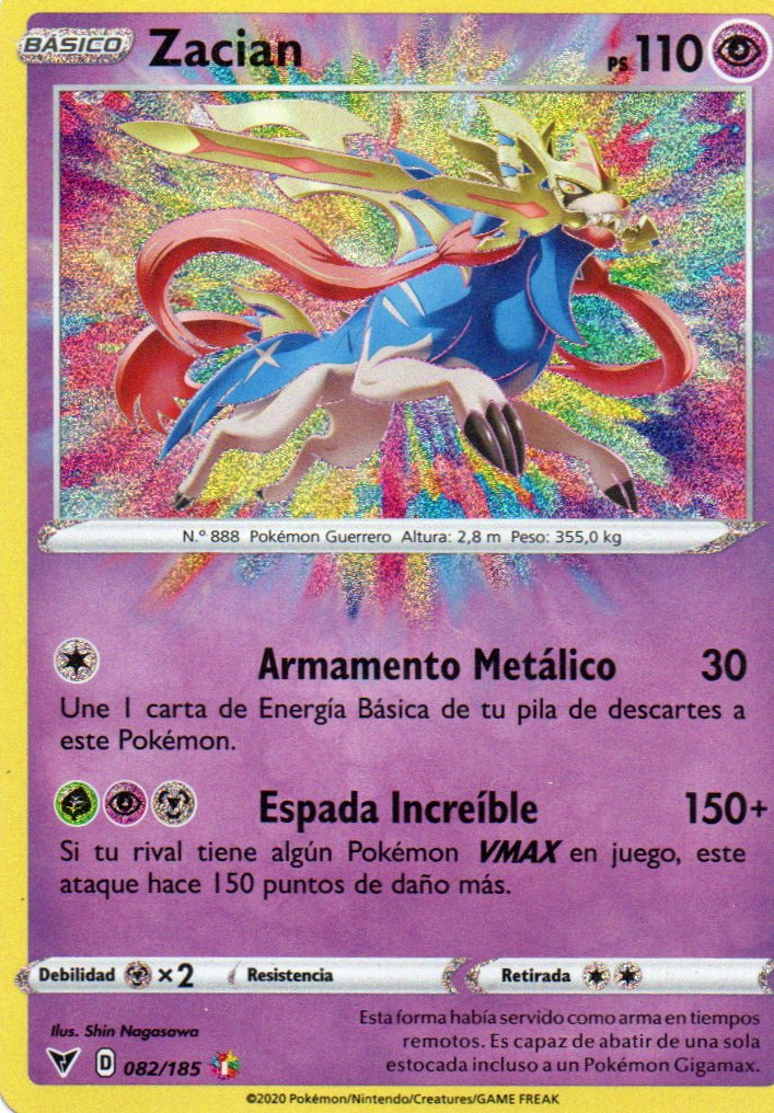 Zacian Español 82 Amazing rare