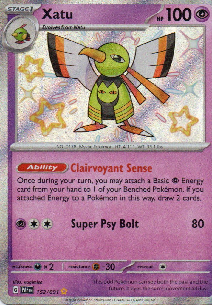 Xatu Ingles PAF 152 Shiny rare