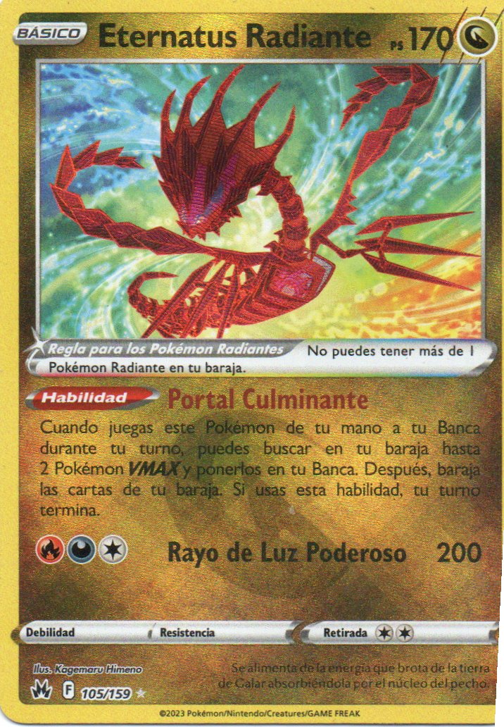 Eternatus Radiante Español 105 Radiant rare