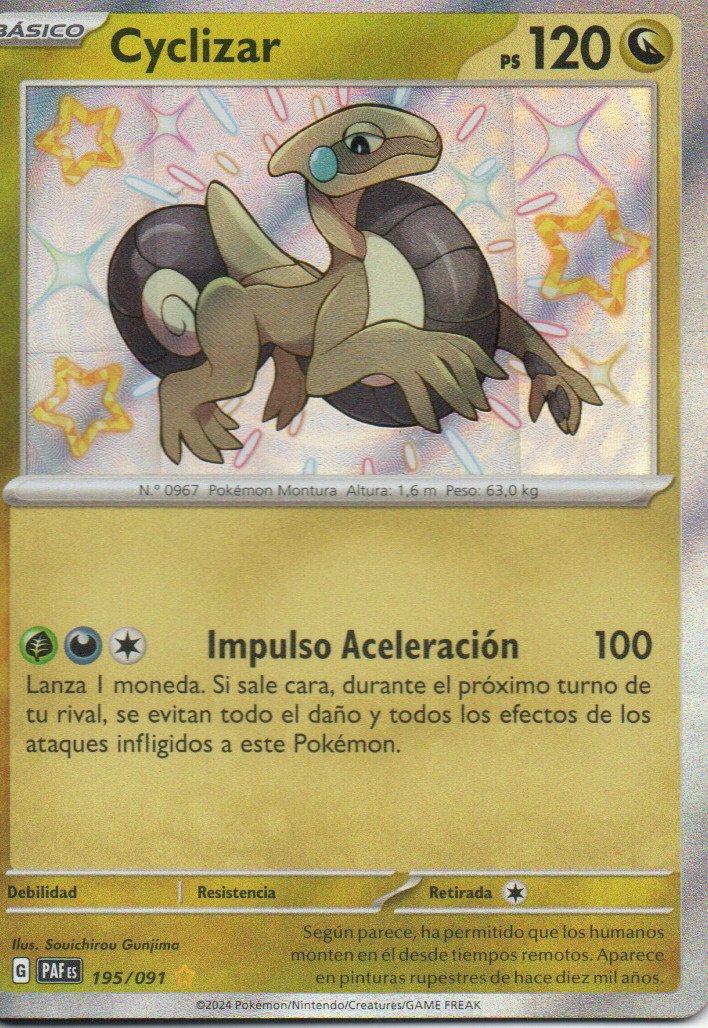 Cyclizar Español PAF 195 Shiny rare