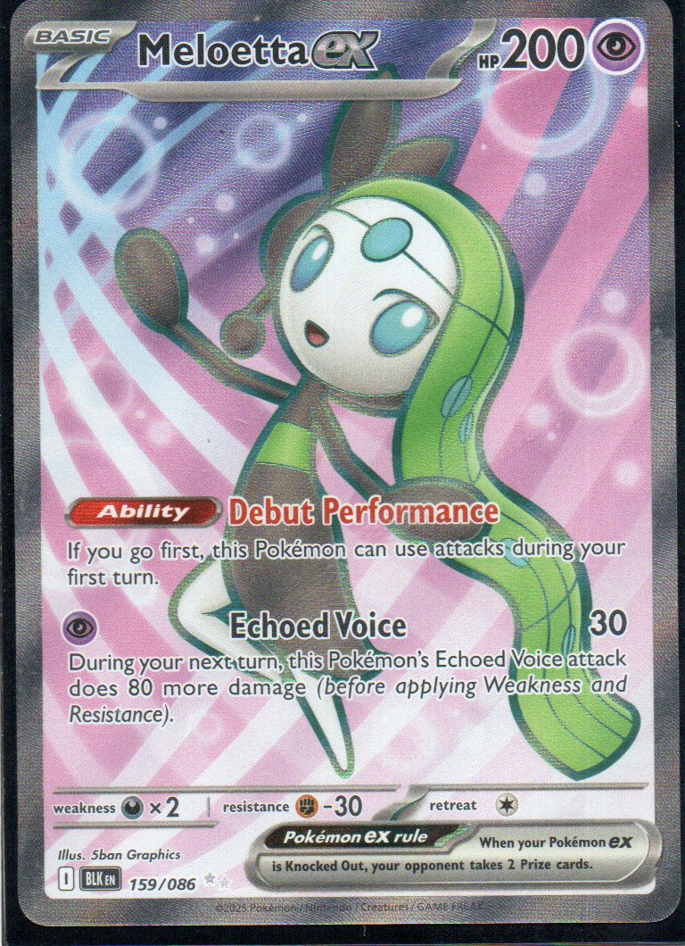 Meloetta ex Ingles BLK 159 Ultra rare
