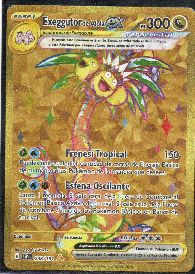 Exeggutor de Alola ex Español SSP 248 Hyper rare