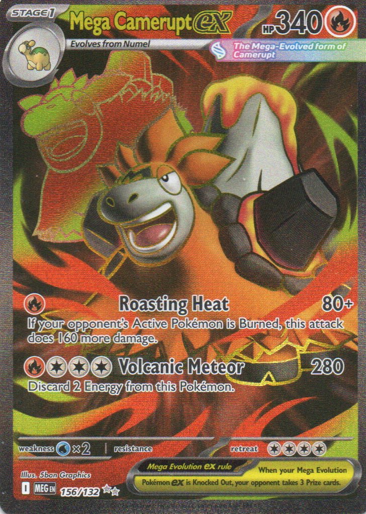 Mega Camerupt ex Ingles MEG 156 Ultra rare