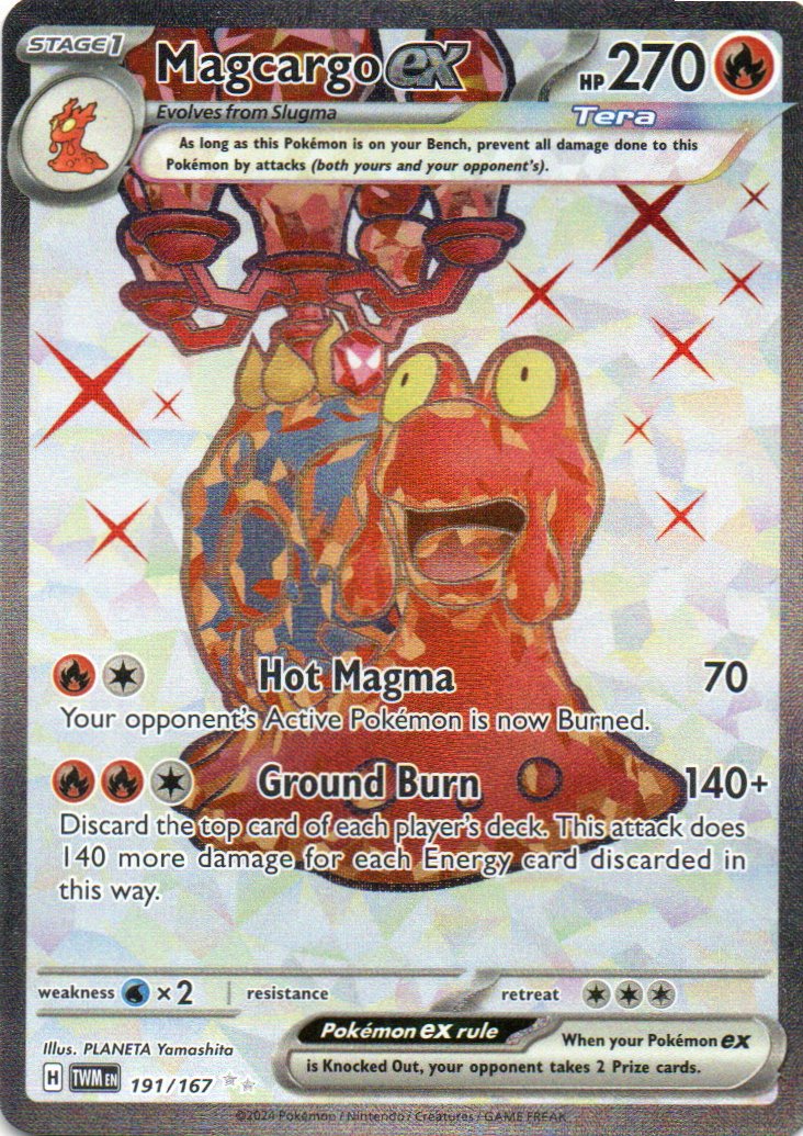 Magcargo ex Ingles TWM 191 Ultra rare