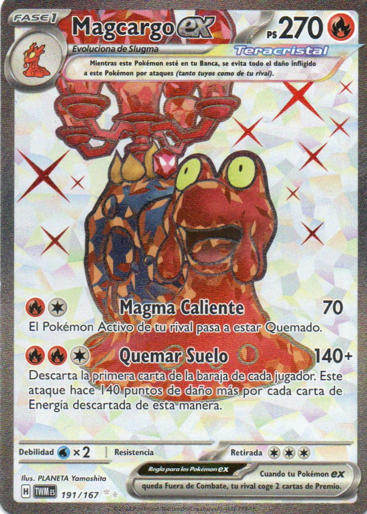 Magcargo ex Español TWM 191 Ultra rare