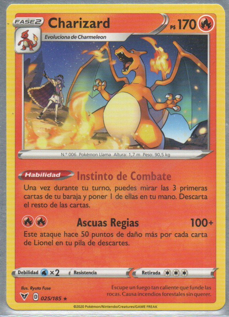 Charizard Español 25 Rare
