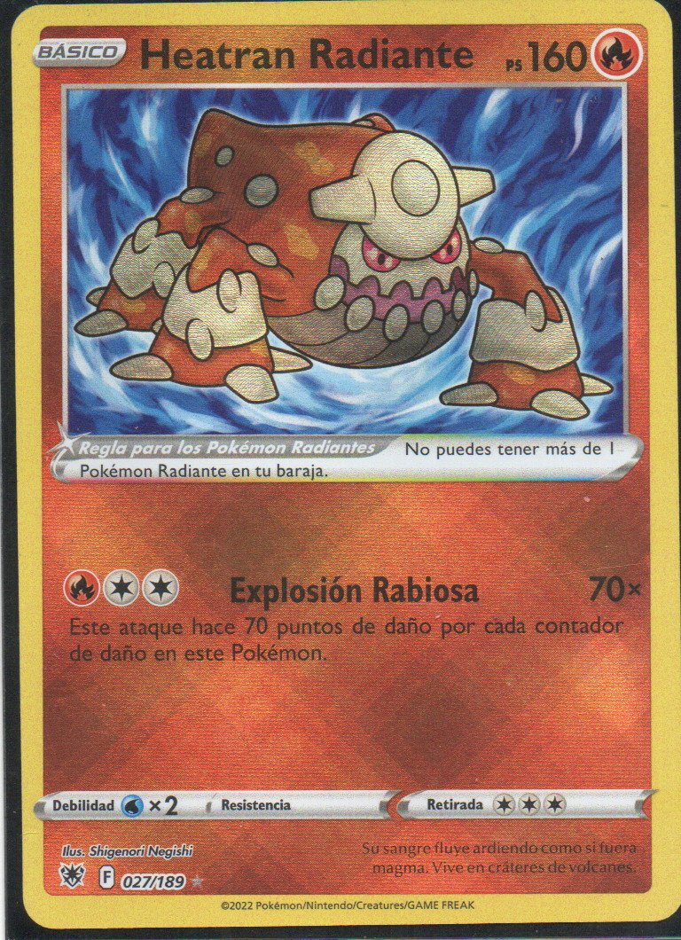 Radiant Heatran Español 27 Radiant rare