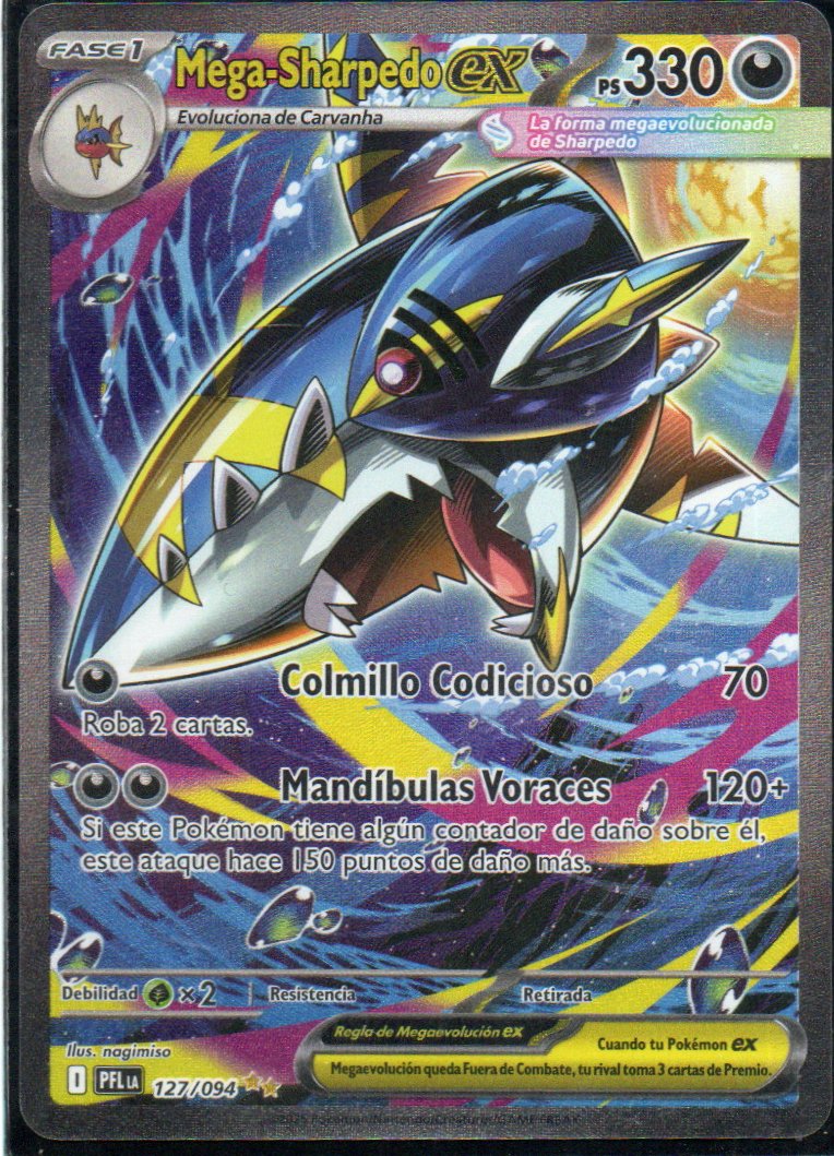 Mega-Sharpedo ex Español PFL 127 Special Illustration rare