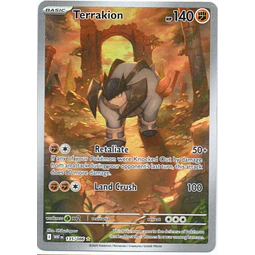 Terrakion WHT 135 illustration rare Ingles