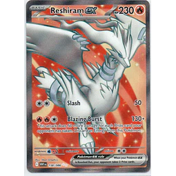Reshiram ex WHT 158 illustration rare Ingles