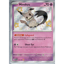 Mimikyu PAF 160 Shiny rare Ingles
