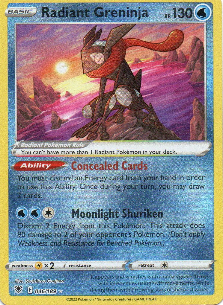 Radiant Greninja 46 Radiant rare Ingles