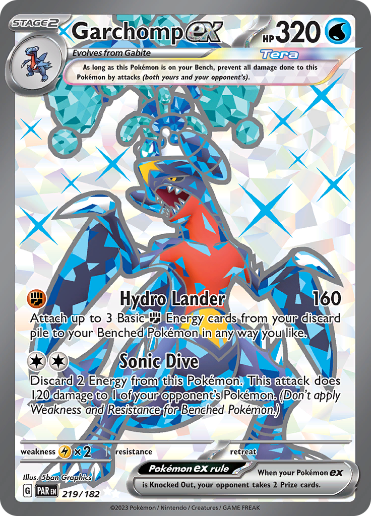 Garchomp ex PAR 219 Ultra rare Ingles