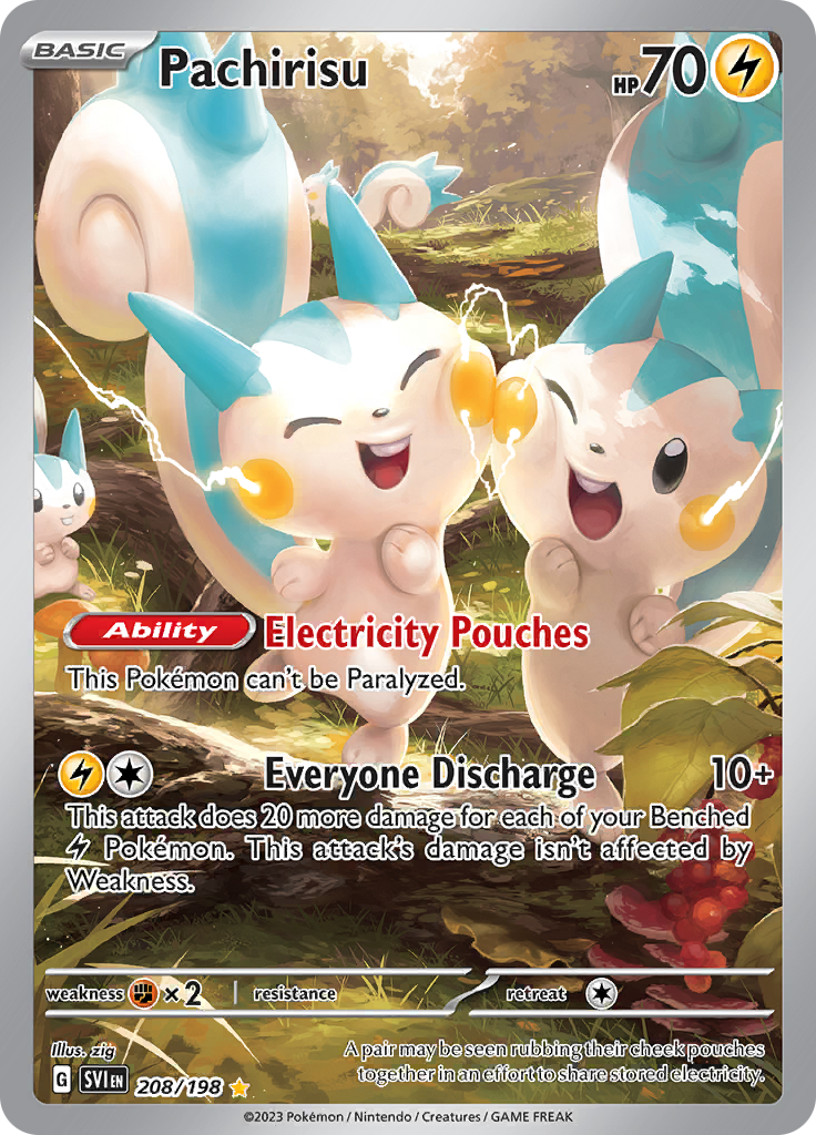 Pachirisu SVI 208 illustration rare Ingles