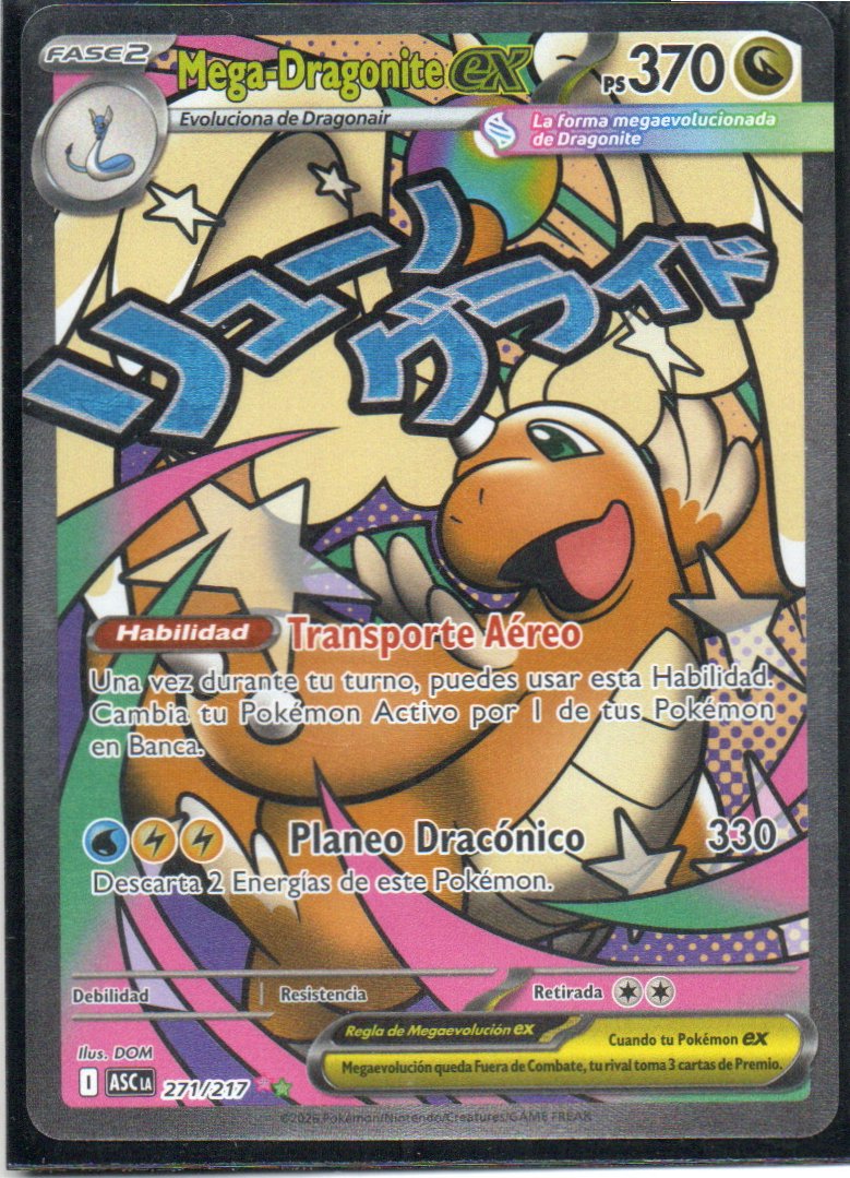 Mega Dragonite ex ASC 271 Mega Attack rare Español