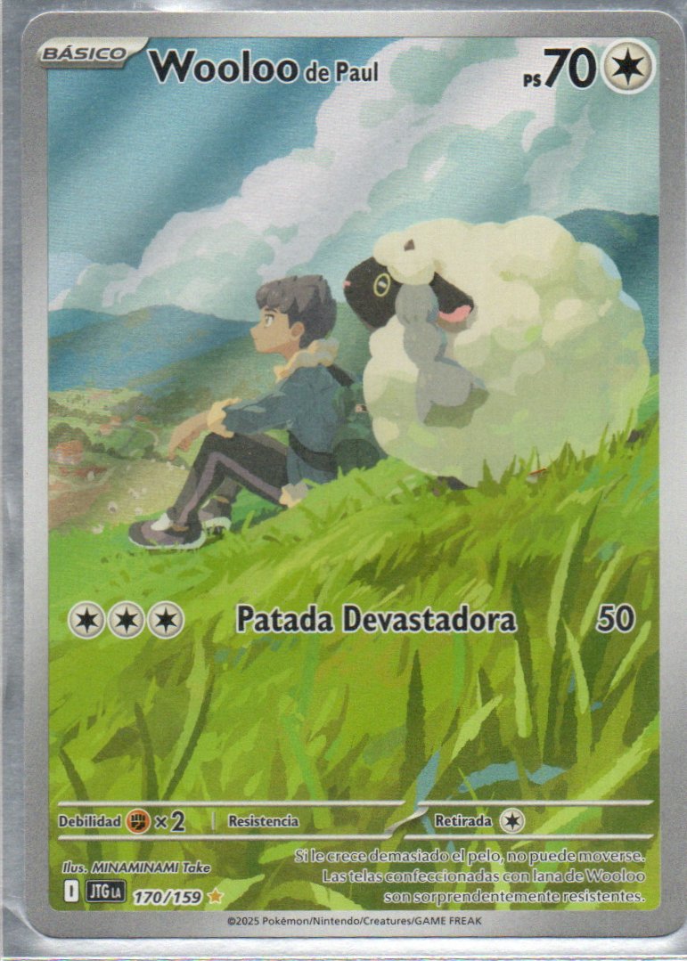 Wooloo de Paul JTG 170 Illustration rare Español