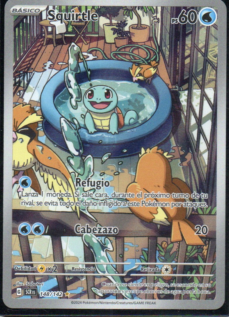 Squirtle SCR 148 Illustration rare Español