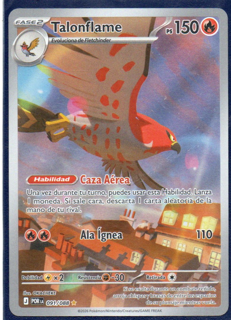 Talonflame POR 091 Illustration rare Español