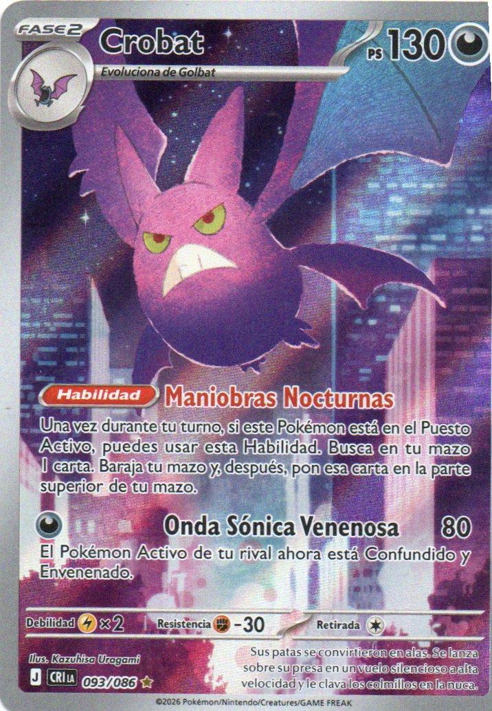 Crobat CRI 093 Illustration rare Español