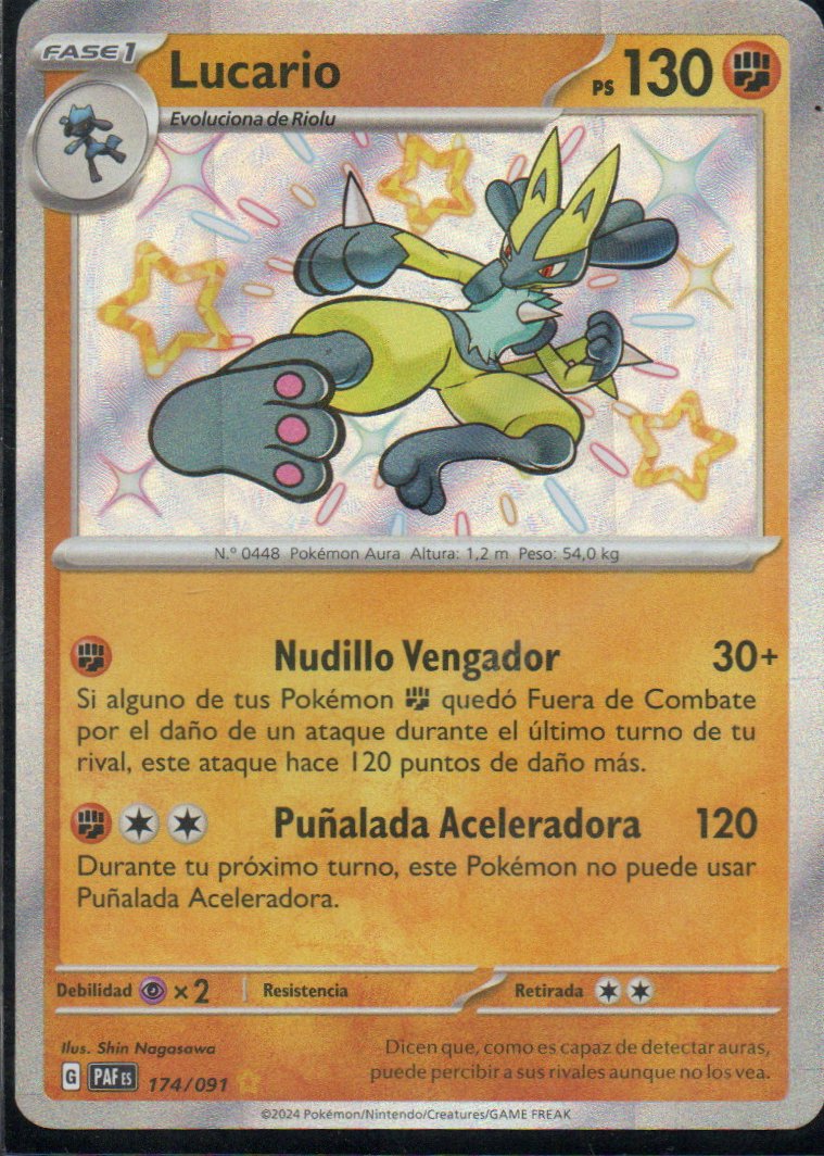Lucario PAF 174 Shiny rare Español