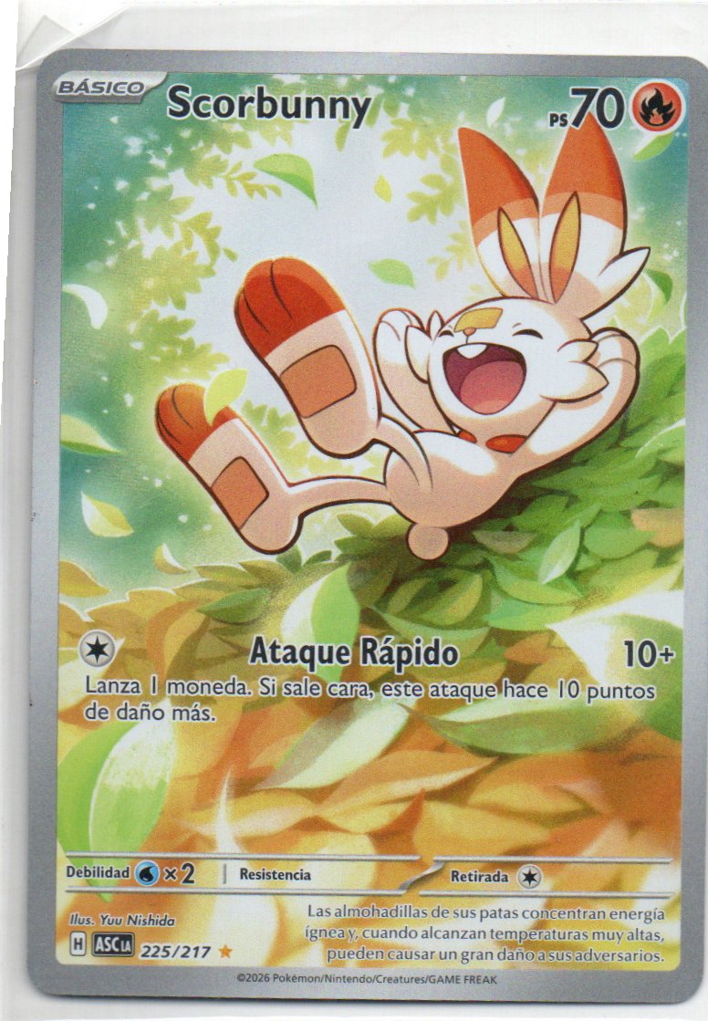 Scorbunny ASC 225 Illustration rare Español