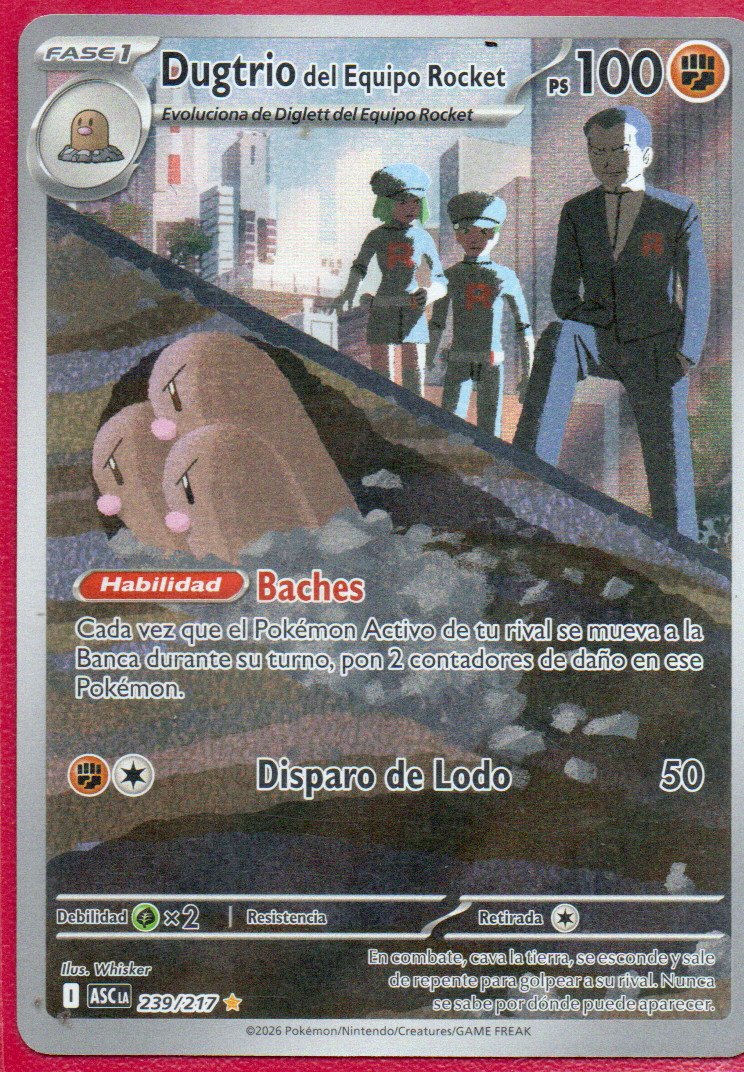 Dugtrio del Equipo Rocket ASC 239 Illustration rare Español