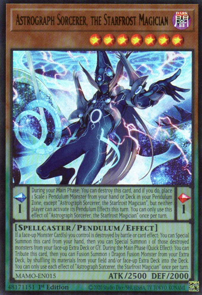 Astrograph Sorcerer, the Starfrost Magician MAMO-EN015 Ultra Rare