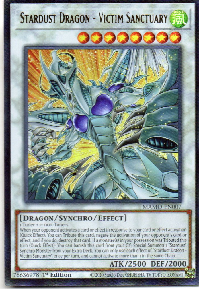 Stardust Dragon - Victim Sanctuary MAMO-EN007 Ultra Rare