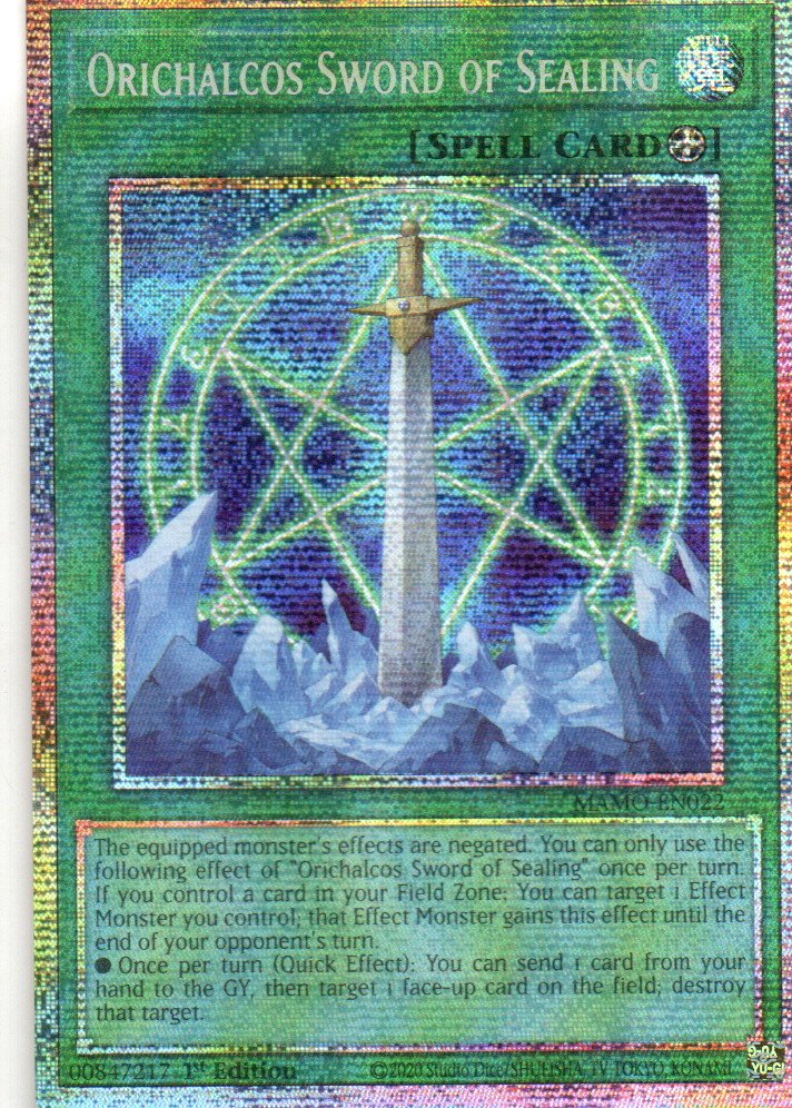 Orichalcos Sword of Sealing MAMO-EN022 Starlight rare