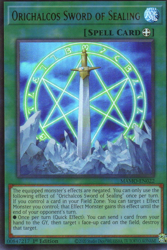 Orichalcos Sword of Sealing MAMO-EN022 Ultra Rare