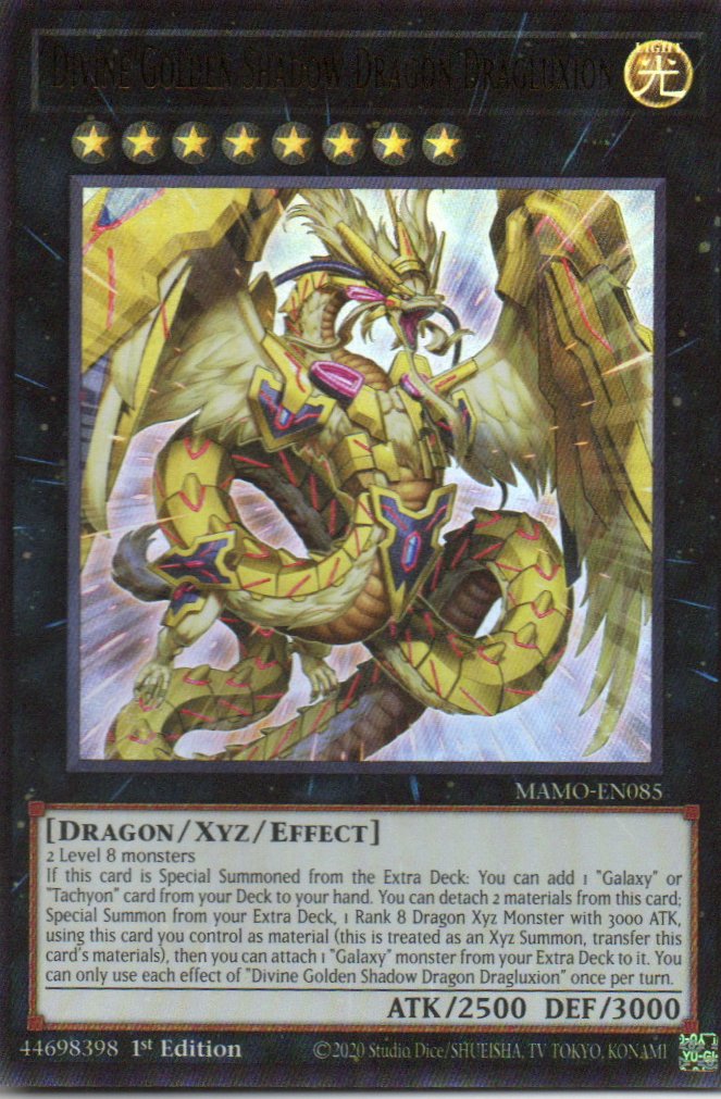 Divine Golden Shadow Dragon Dragluxion MAMO-EN085 Ultra Rare