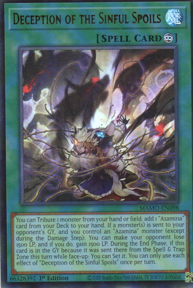 Deception of the Sinful Spoils MAMO-EN098 Ultra Rare