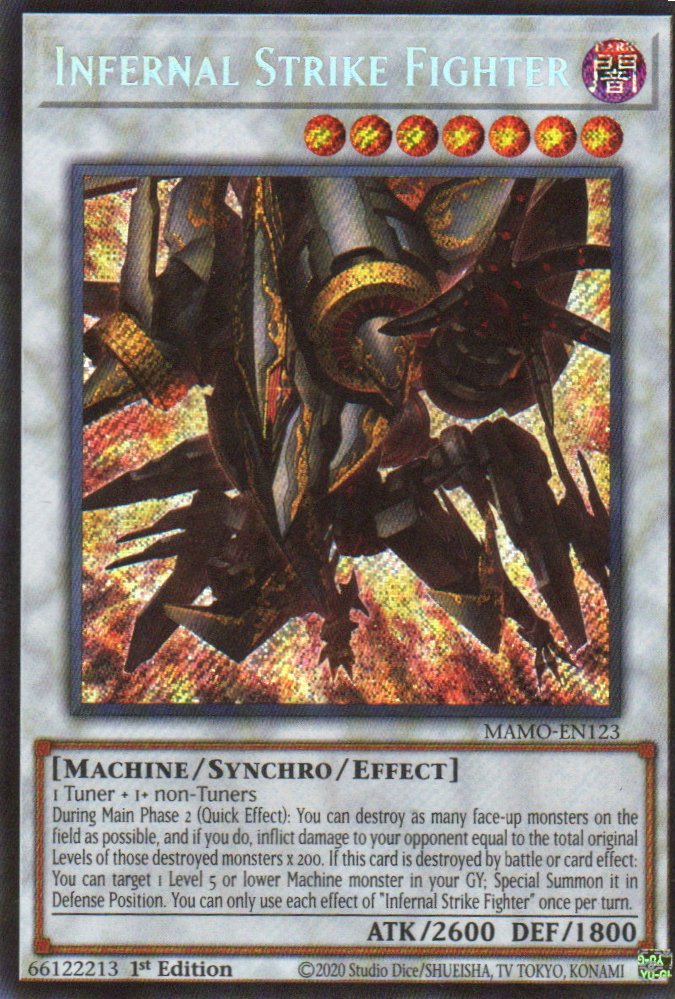 Infernal Strike Fighter MAMO-EN123 Secret Rare