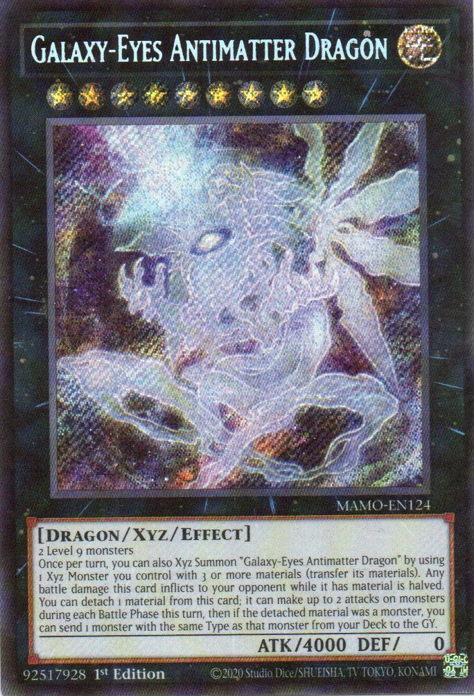 Galaxy-Eyes Antimatter Dragon MAMO-EN124 Secret Rare