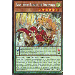 Wind Unicorn Parallel, the Dracoslayer MAMO-EN125 Secret Rare