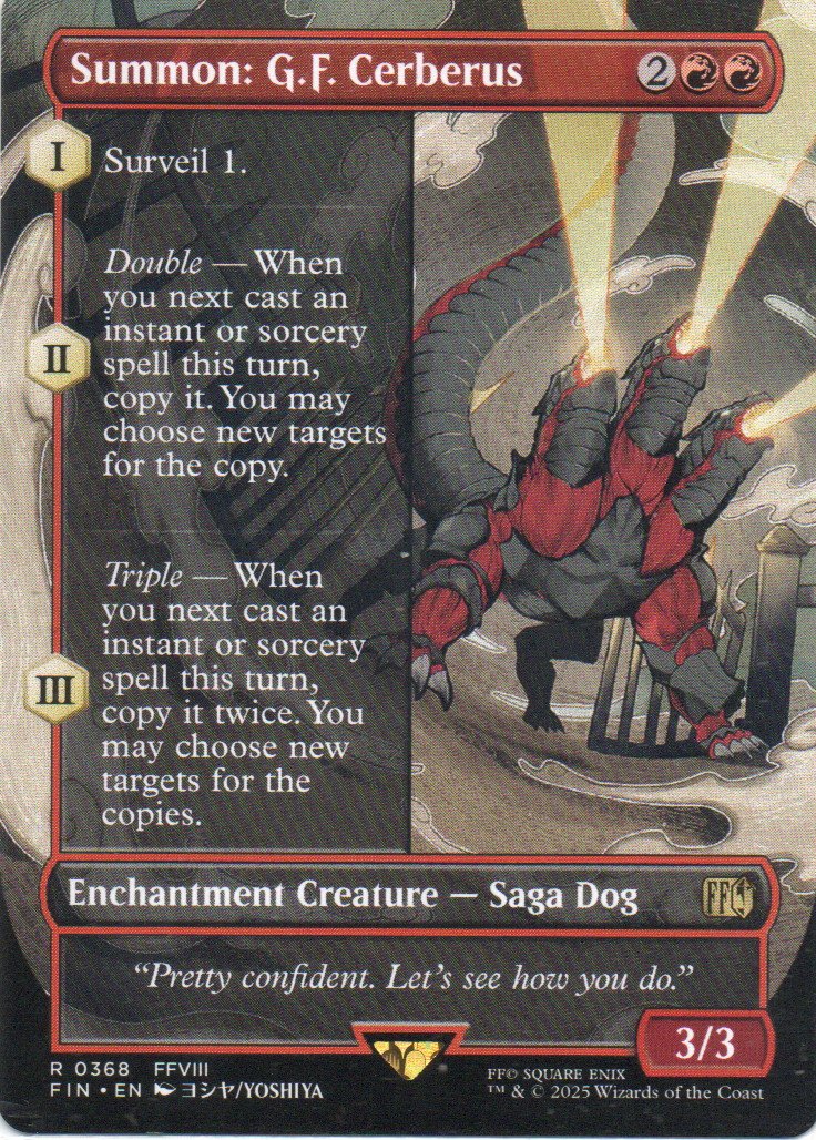 Summon: G.F. Cerberus FIN 368 ingles Rare