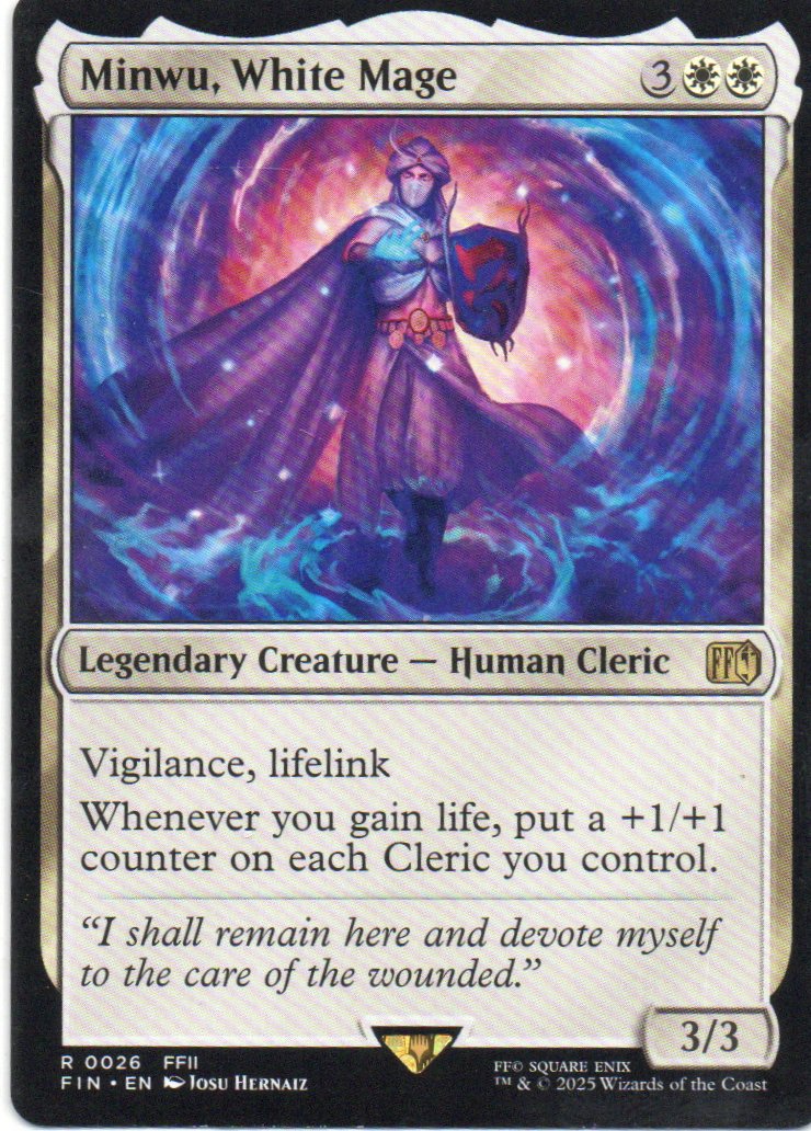 Minwu, White Mage FIN 026 ingles Rare