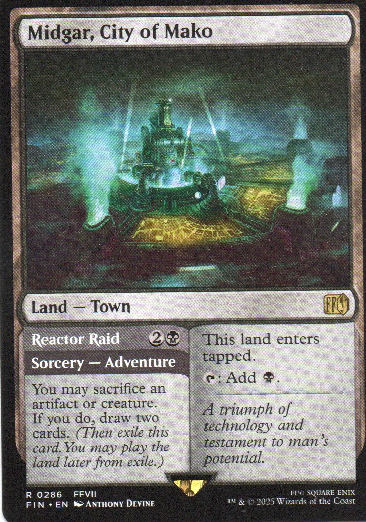 Midgar, City of Mako FIN 286 ingles Rare