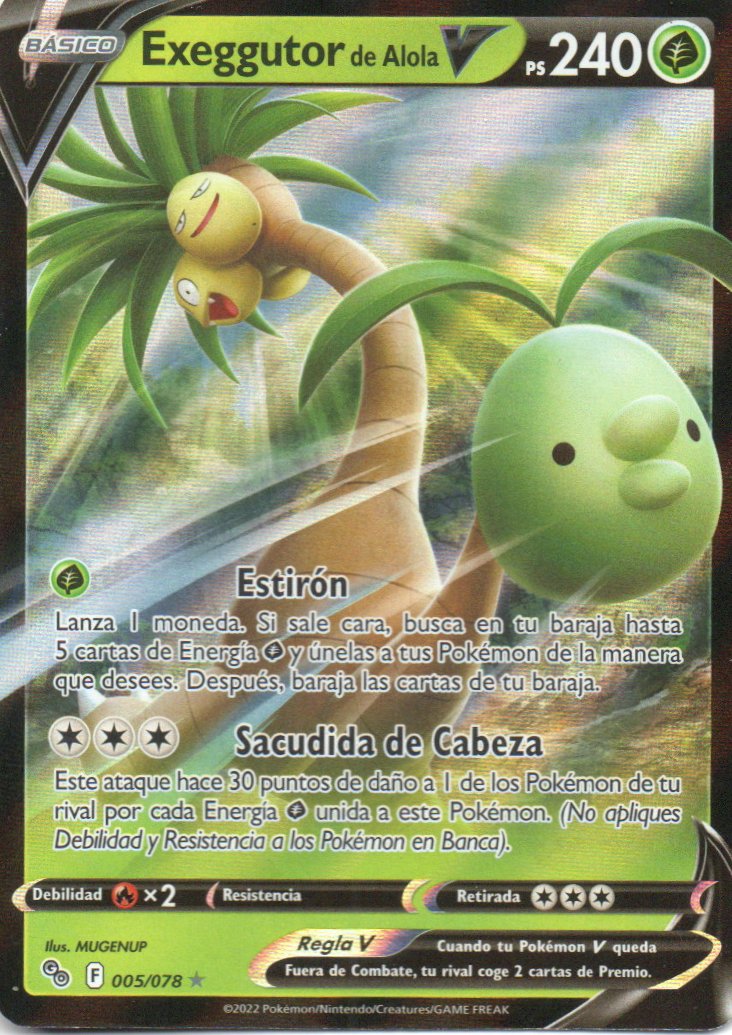 Exeggutor de Alola V 5 Ultra rare Español