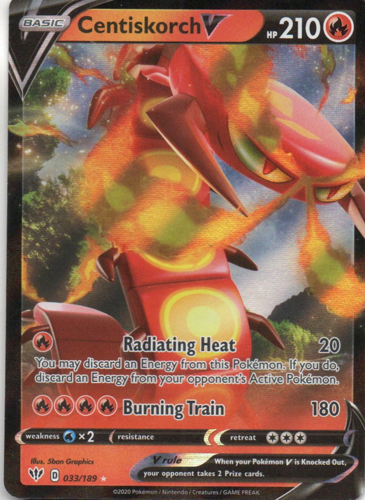 Centiskorch V 33 Ultra rare Ingles