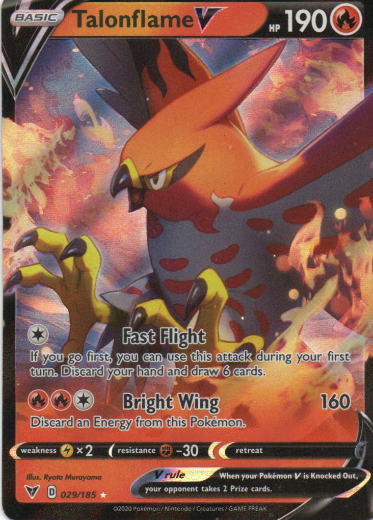 Talonflame V 29 Ultra rare Ingles