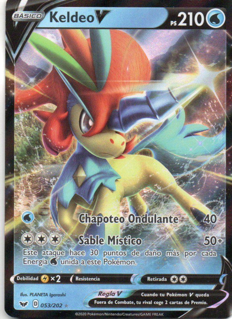 Keldeo V 53 Ultra rare Español
