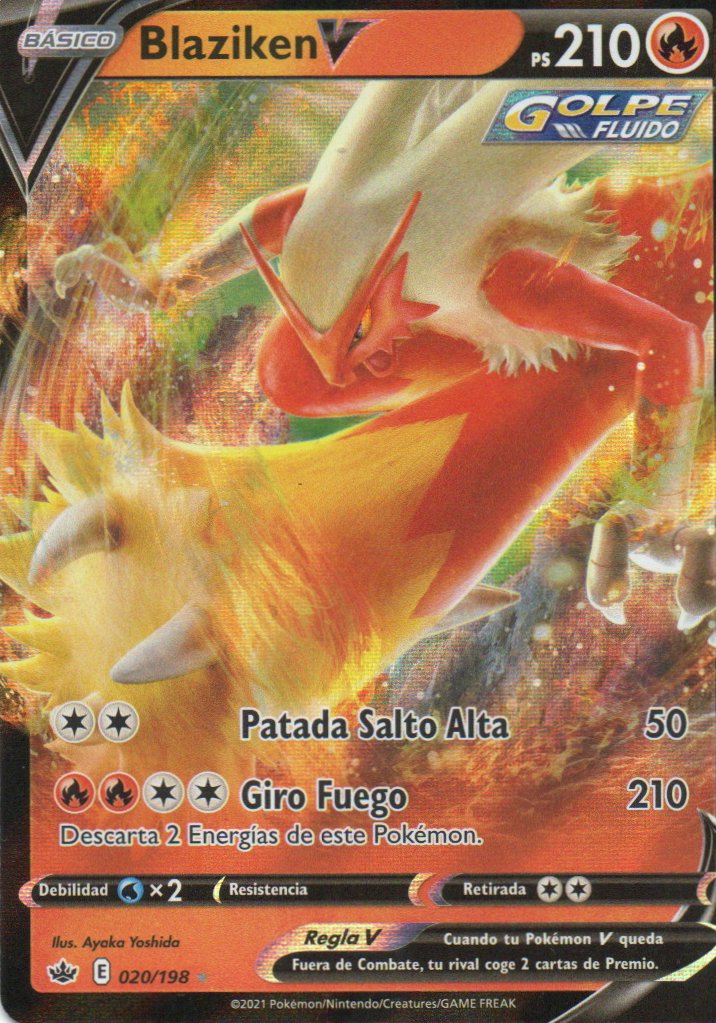 Blaziken V 20 Ultra rare Español